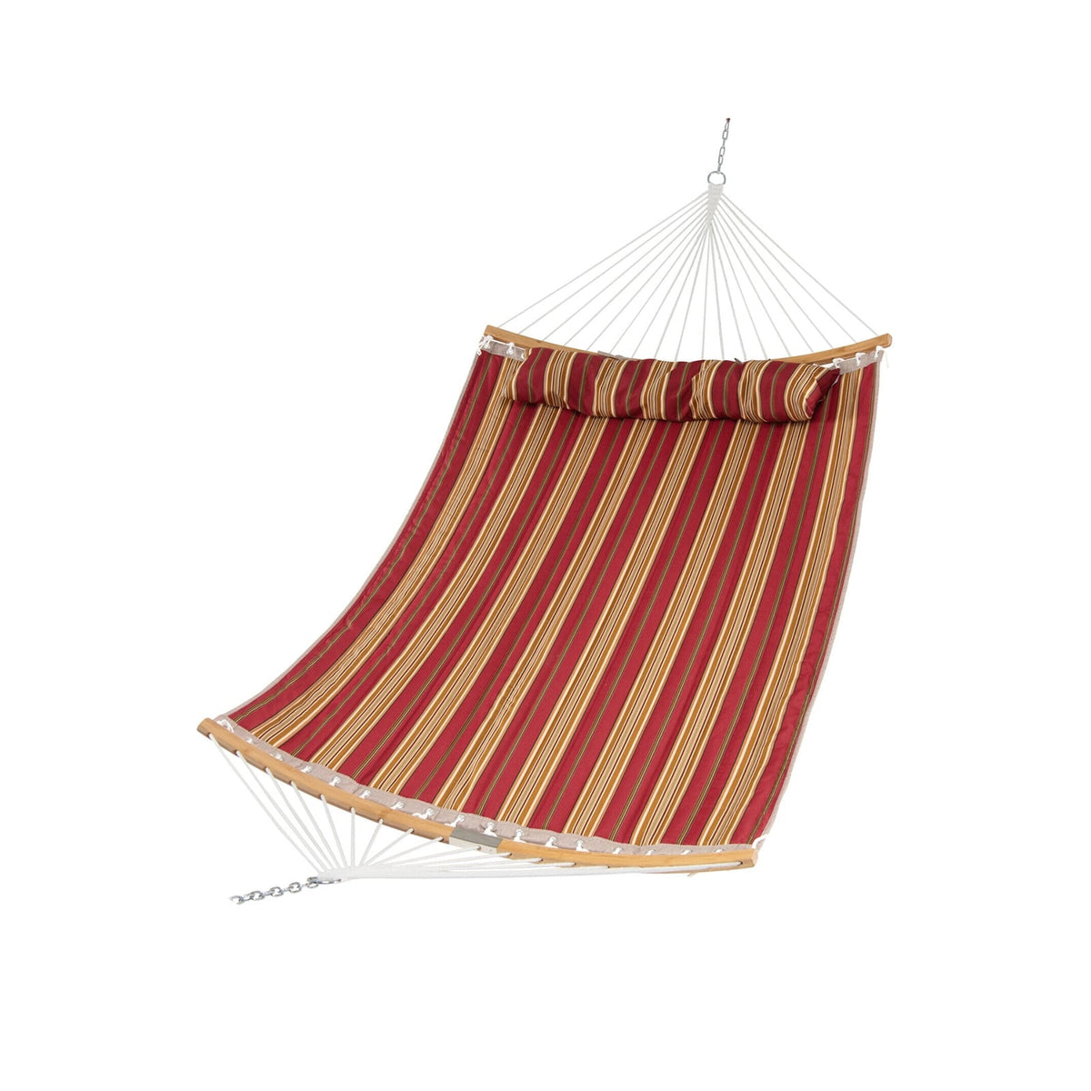 Outdoor Hammock with Detachable Pillow-Red-Hammocks-DECOROLALA