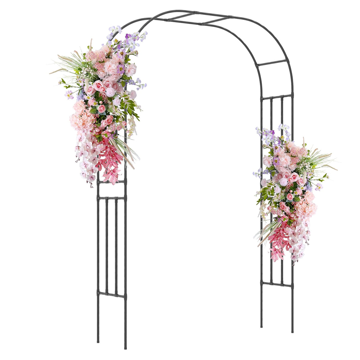 Outdoor Metal Garden Arch Trellis for Climbing Plants Grape Vine Flower-Garden Arbors-DECOROLALA