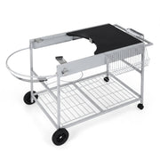 Outdoor Movable Grill Table for 18/22 Inch Weber Original Kettle for Camping-Black-Outdoor Grills-DECOROLALA