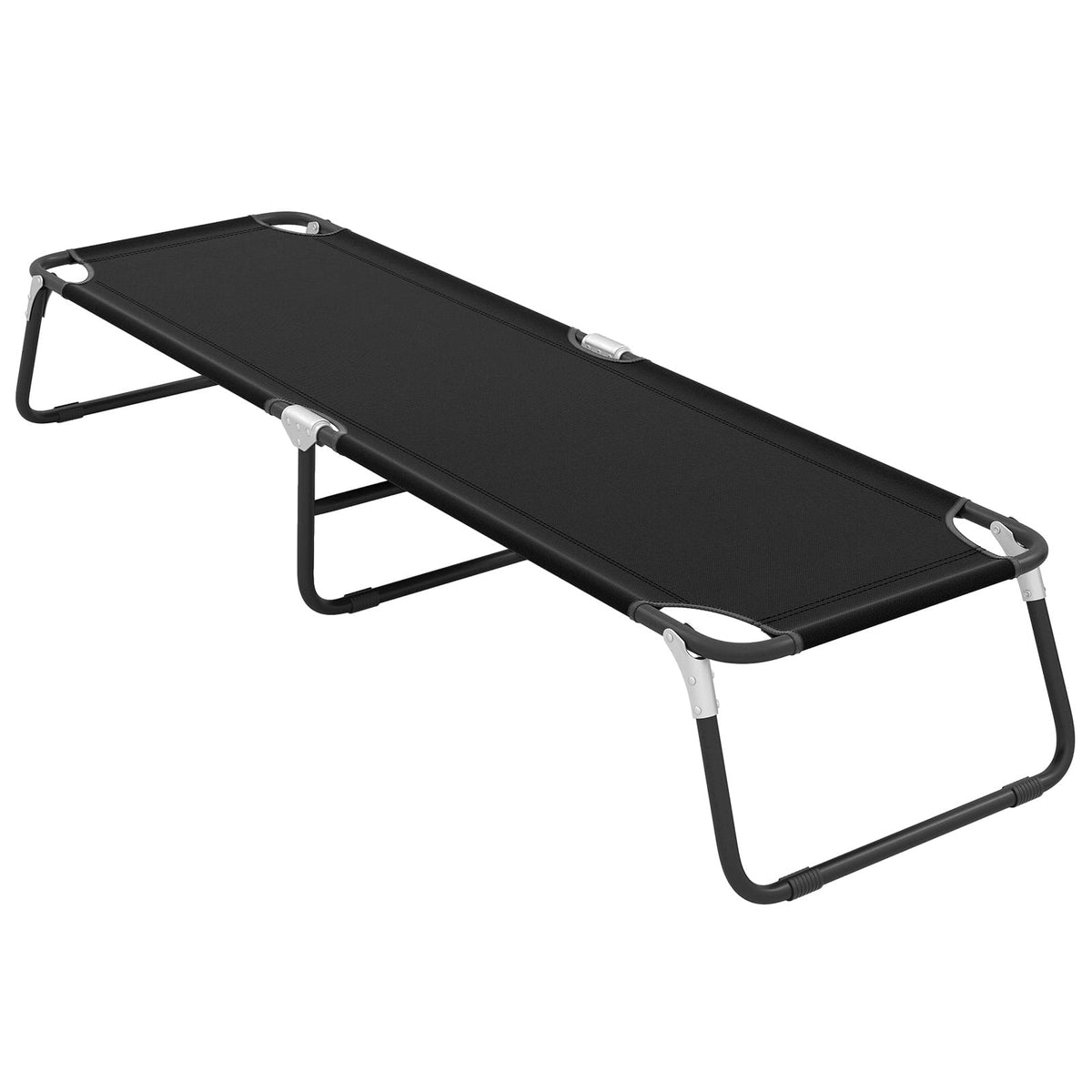 Outdoor Portable Folding Camping Bed for Sleeping Hiking Travel-Black-Camping Furniture-DECOROLALA
