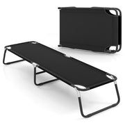 Outdoor Portable Folding Camping Bed for Sleeping Hiking Travel-Black-Camping Furniture-DECOROLALA