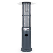 Outdoor Propane Patio Heater with Glass Tube and Tilt-Over Protection-Darkgray-Patio Heaters-DECOROLALA