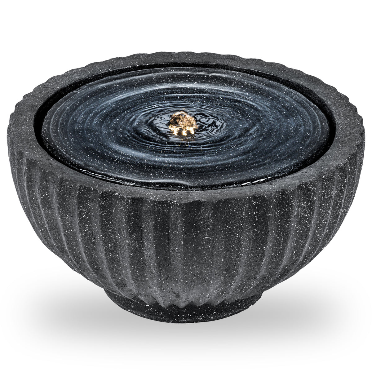 Outdoor Round Sphere Water Fountain with LED Lights and Pump-Outdoor Water Fountains-DECOROLALA