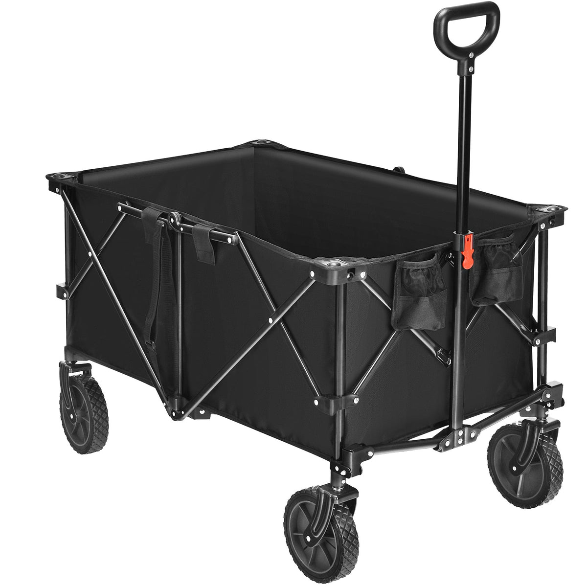 Outdoor Utility Garden Trolley Buggy -Dark Black-Garden Carts-DECOROLALA