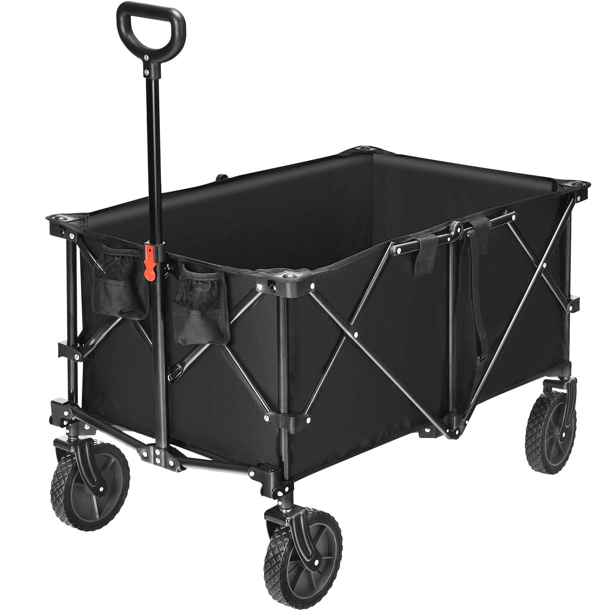 Outdoor Utility Garden Trolley Buggy -Dark Black-Garden Carts-DECOROLALA