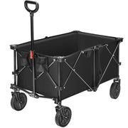 Outdoor Utility Garden Trolley Buggy -Dark Black-Garden Carts-DECOROLALA