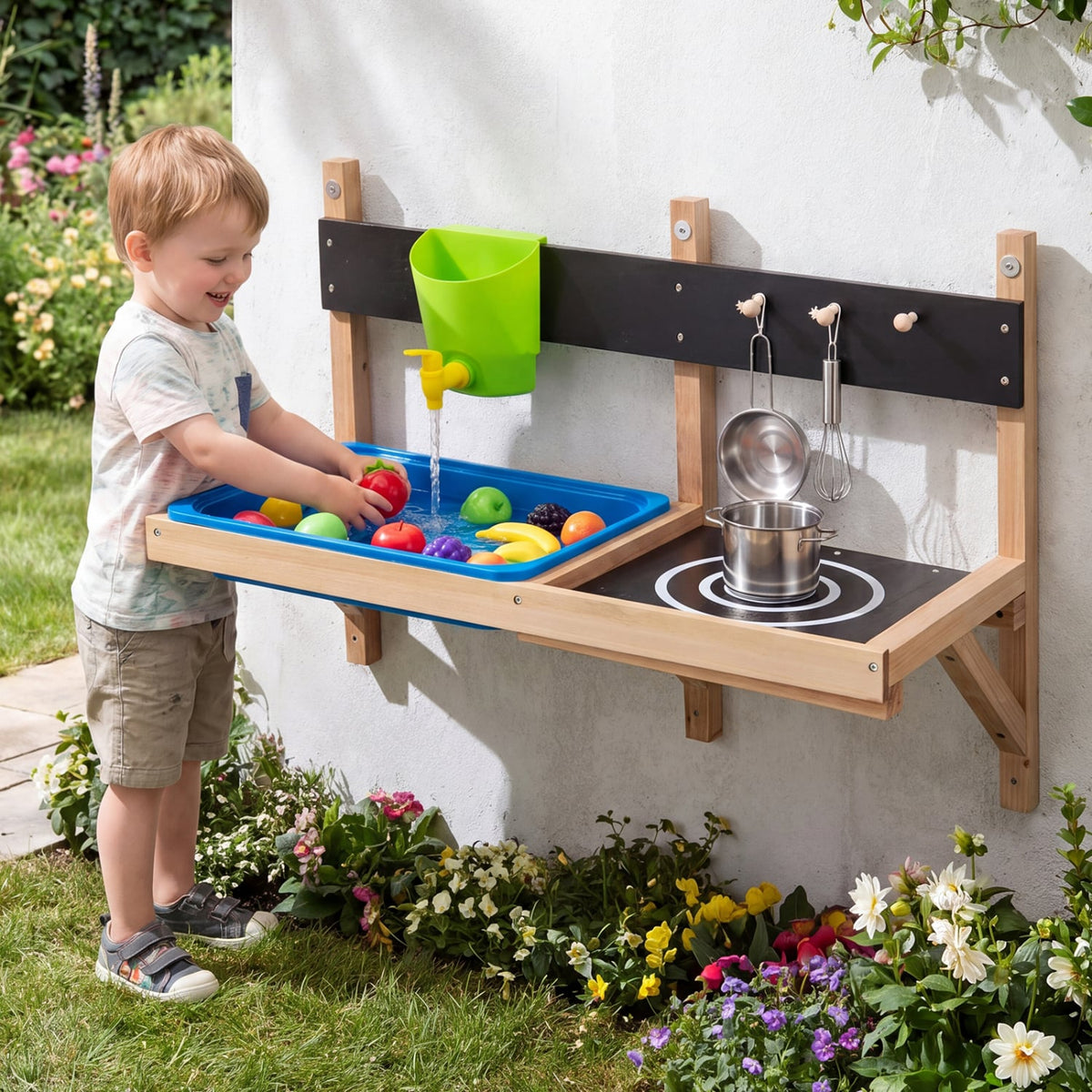 Cuisine de boue murale extérieure pour enfants à partir de 3 ans