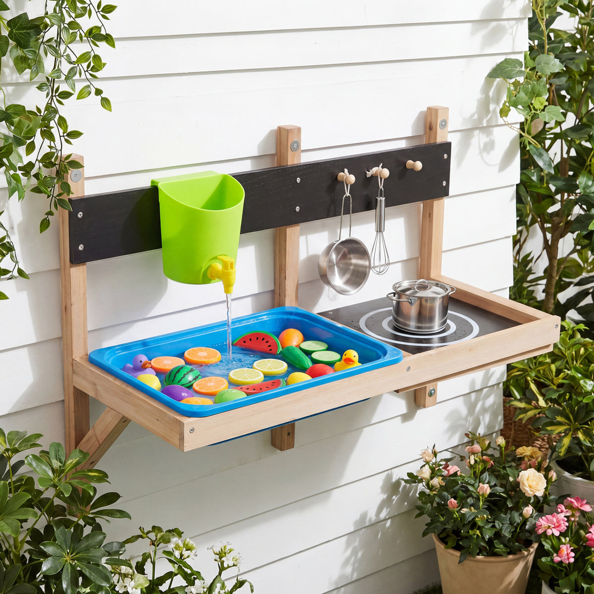 Cuisine de boue murale extérieure pour enfants à partir de 3 ans