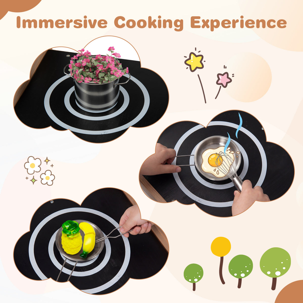 Cuisine de boue murale extérieure pour enfants à partir de 3 ans