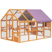 Outdoor Wooden Cat Enclosure - Orange 56 sq ft Catio-DECOROLALA