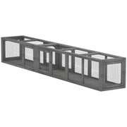 Outdoor Wooden Cat Tunnel - 98" Dark Grey Enclosure-DECOROLALA