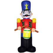 Outdoor Yard Colorful 8ft Inflatable Walnut Soldier Drum Beating with LED-Home Furnishings > Holiday & Seasonal > Christmas Decorations > Christmas Inflatables-DECOROLALA