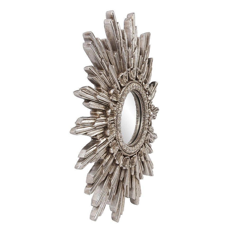 Oval Antiqued Silver Leaf Finish Mirror-Mirrors-DECOROLALA