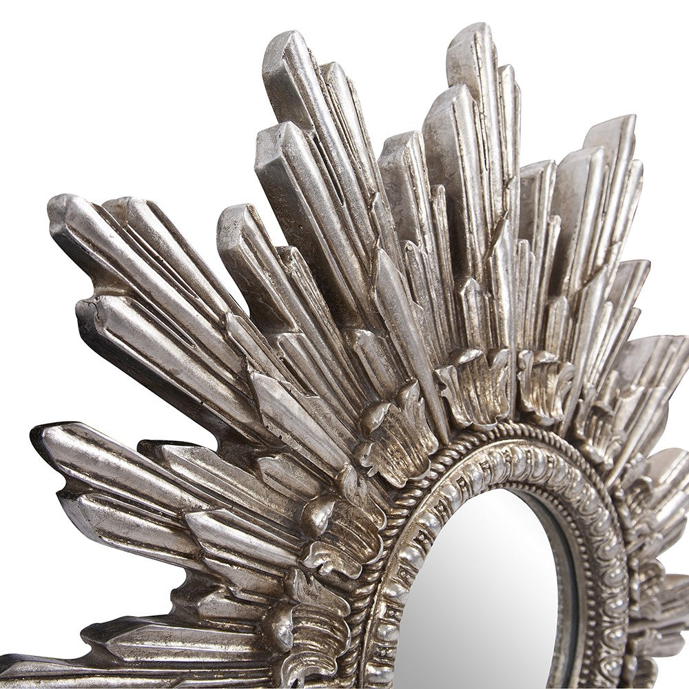Oval Antiqued Silver Leaf Finish Mirror-Mirrors-DECOROLALA