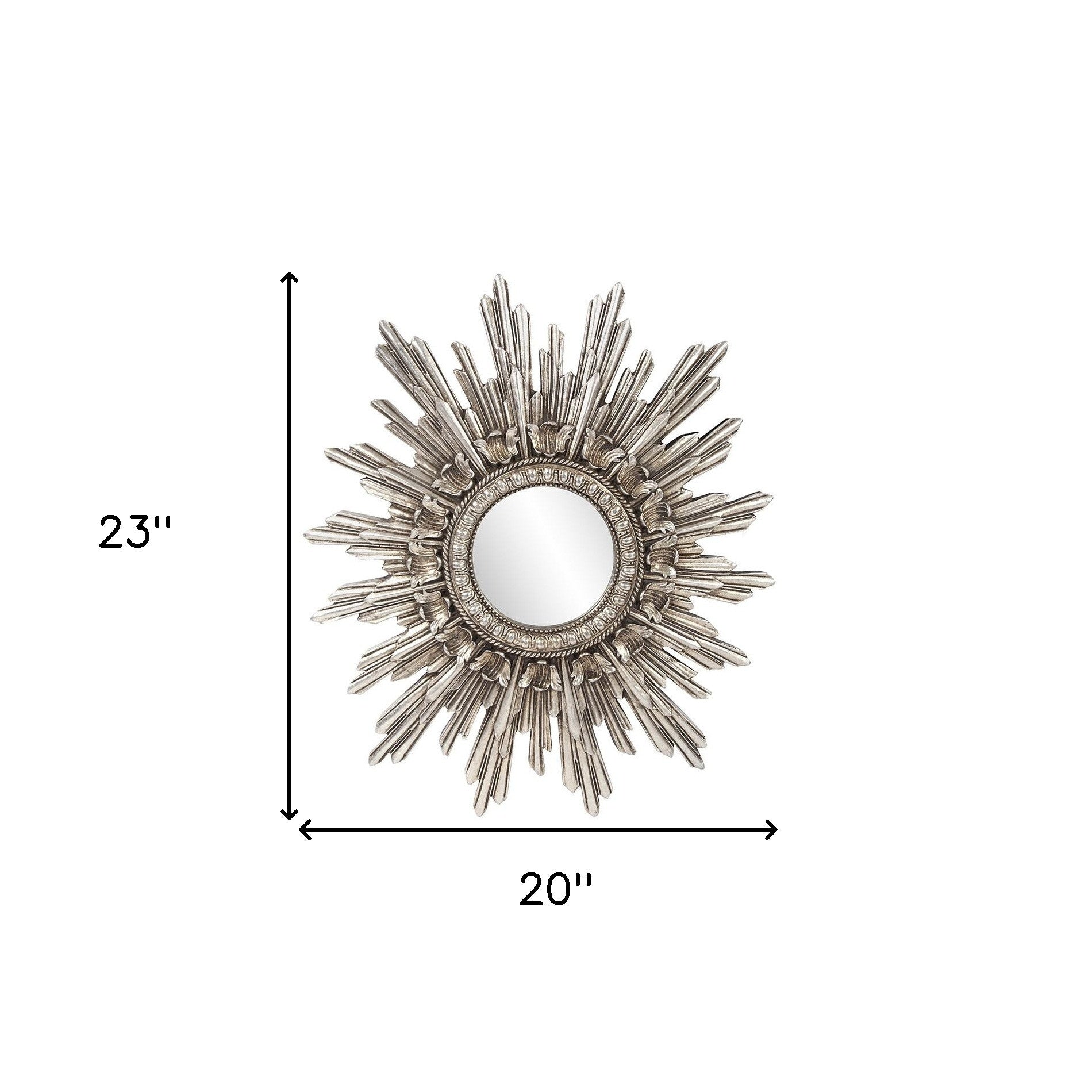 Oval Antiqued Silver Leaf Finish Mirror-Mirrors-DECOROLALA