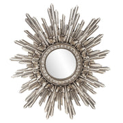Oval Antiqued Silver Leaf Finish Mirror-Mirrors-DECOROLALA