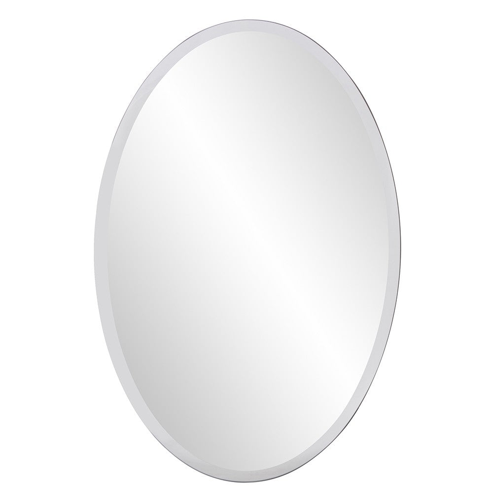 Oval Shaped Frameless Mirror-Mirrors-DECOROLALA