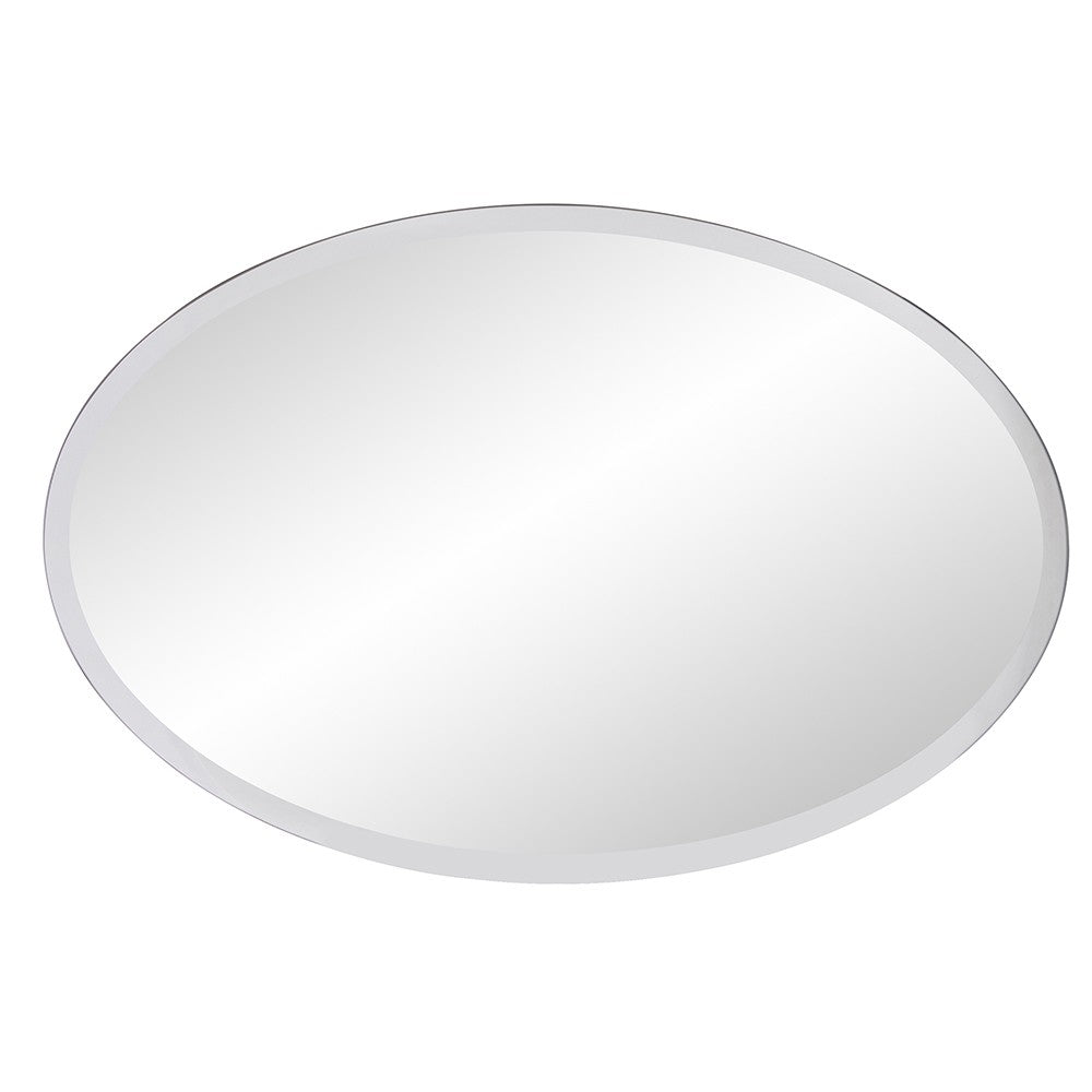 Oval Shaped Frameless Mirror-Mirrors-DECOROLALA