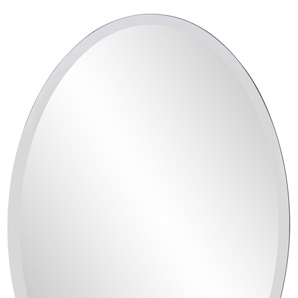 Oval Shaped Frameless Mirror-Mirrors-DECOROLALA