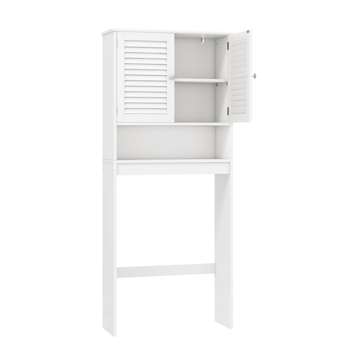Over The Toilet Storage Cabinet with Double Doors and Adjustable Shelf-Over the Toilet Storage-DECOROLALA