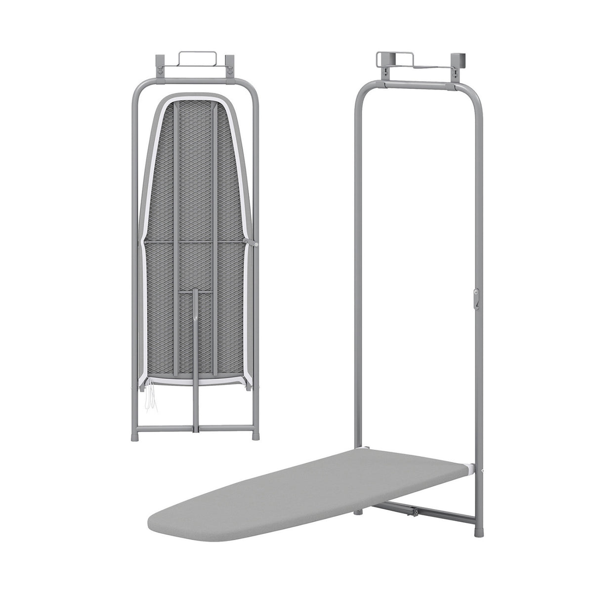 Over-the-Door Hanging Ironing Board - Gray Space-Saving Metal-Dryers-DECOROLALA