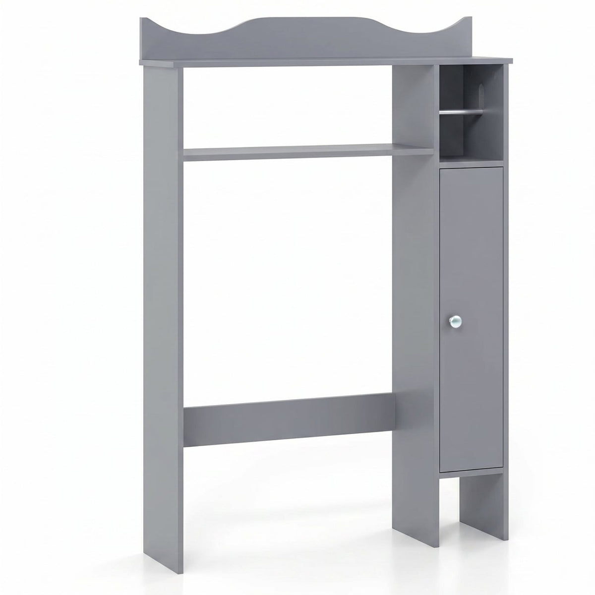 Over the Toilet Storage Cabinet with Toilet Paper Holder-Gray-Over the Toilet Storage-DECOROLALA