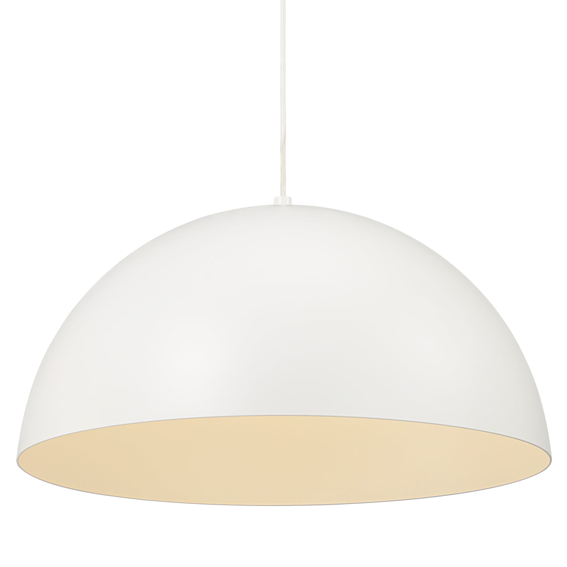 Ozona 27.5" 1-Light Chandelier Matte Off-White-Ceiling Fixture-DECOROLALA