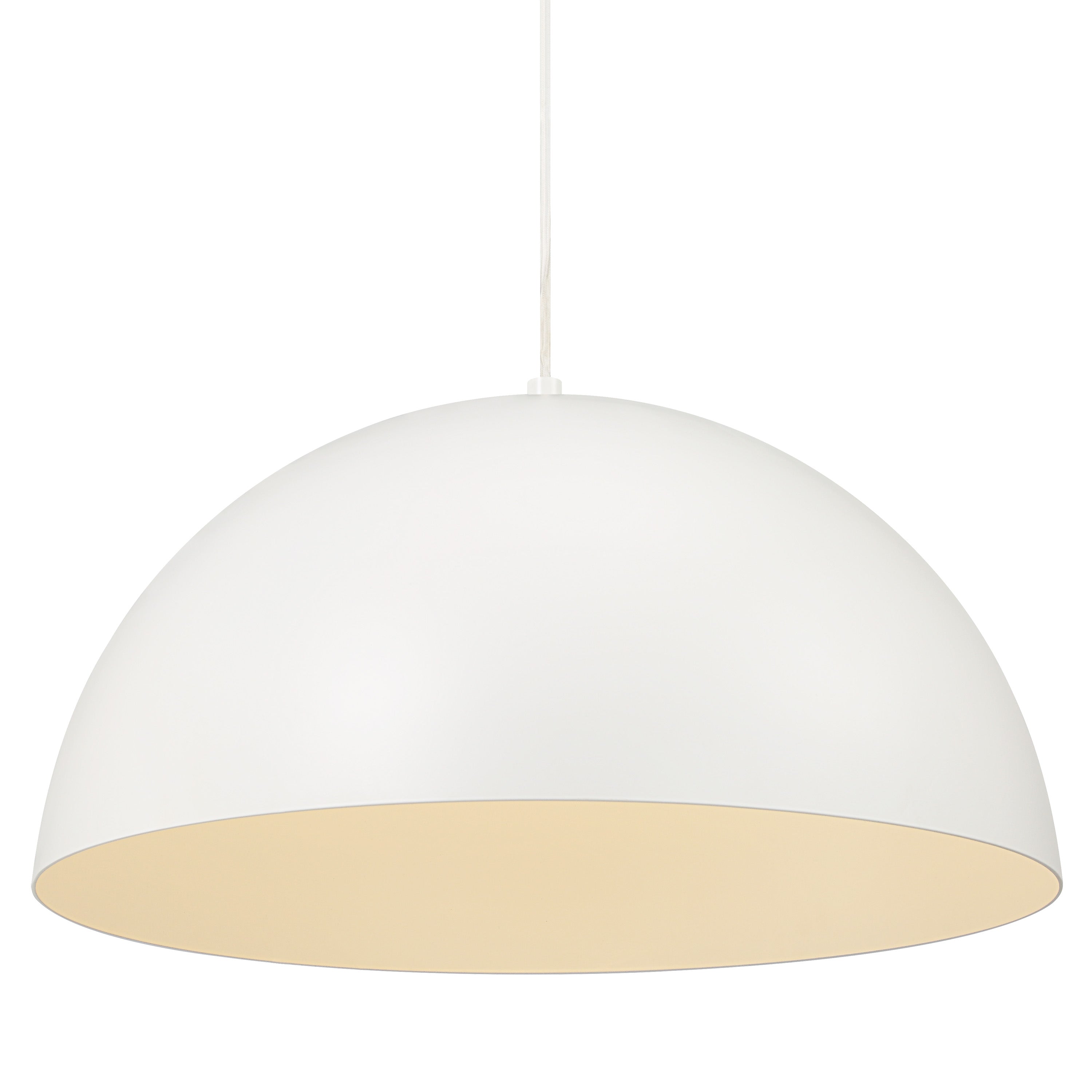 Ozona 27.5" 1-Light Chandelier Matte Off-White-Ceiling Fixture-DECOROLALA