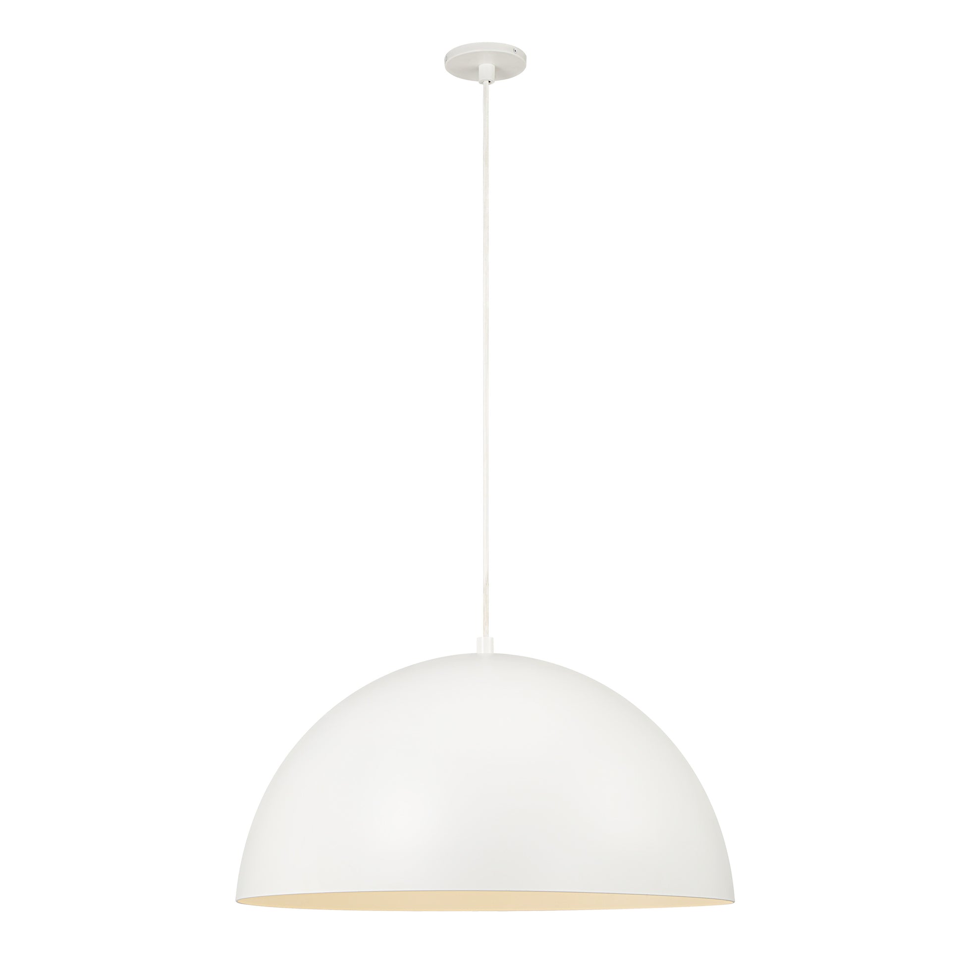 Ozona 27.5" 1-Light Chandelier Matte Off-White-Ceiling Fixture-DECOROLALA