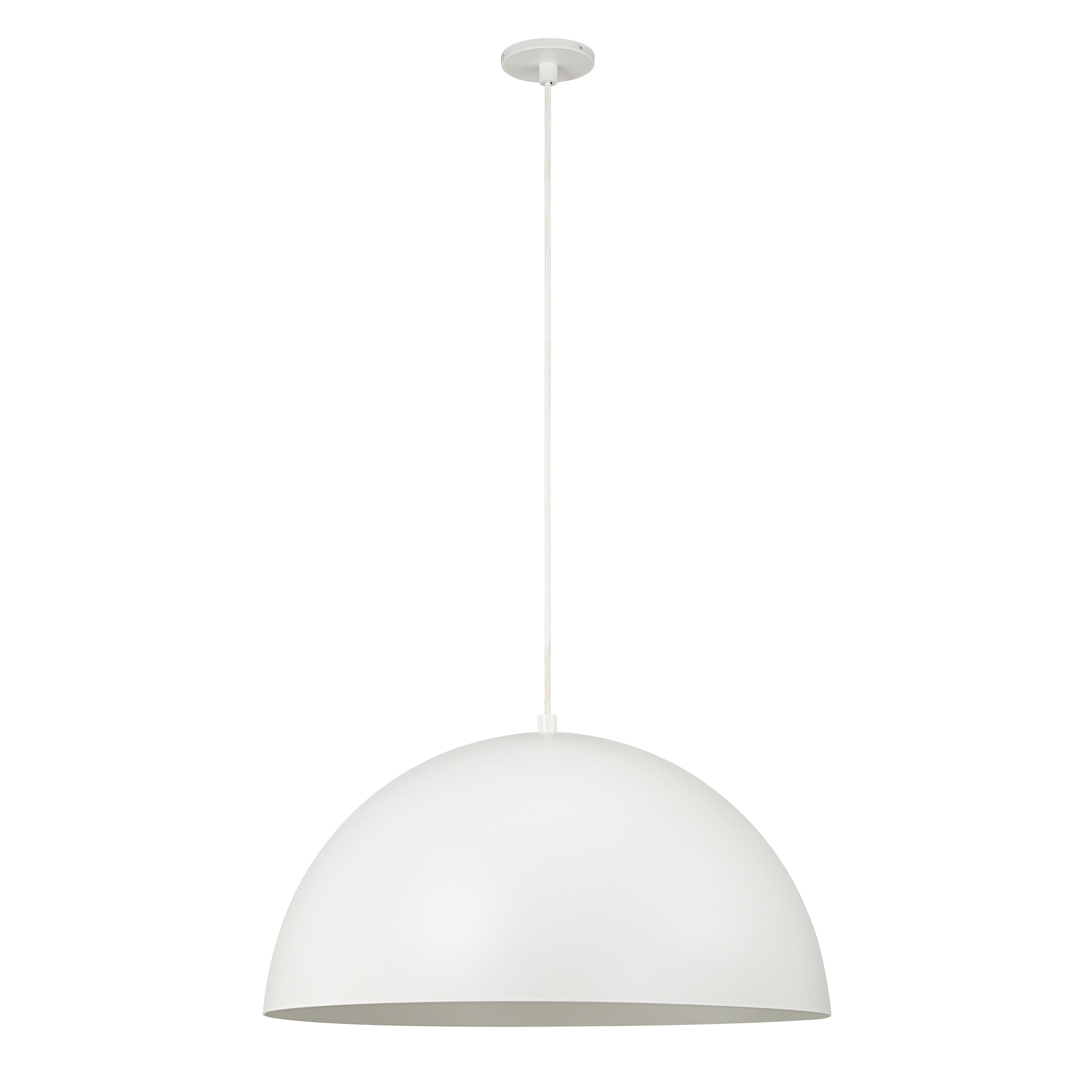 Ozona 27.5" 1-Light Chandelier Matte Off-White-Ceiling Fixture-DECOROLALA