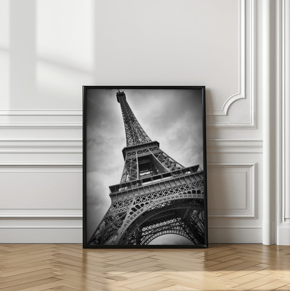 PARIS Eiffel Tower Black & White Canvas Art-Canvas Print-DECOROLALA