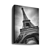 PARIS Eiffel Tower Black & White Canvas Art-Canvas Print-DECOROLALA