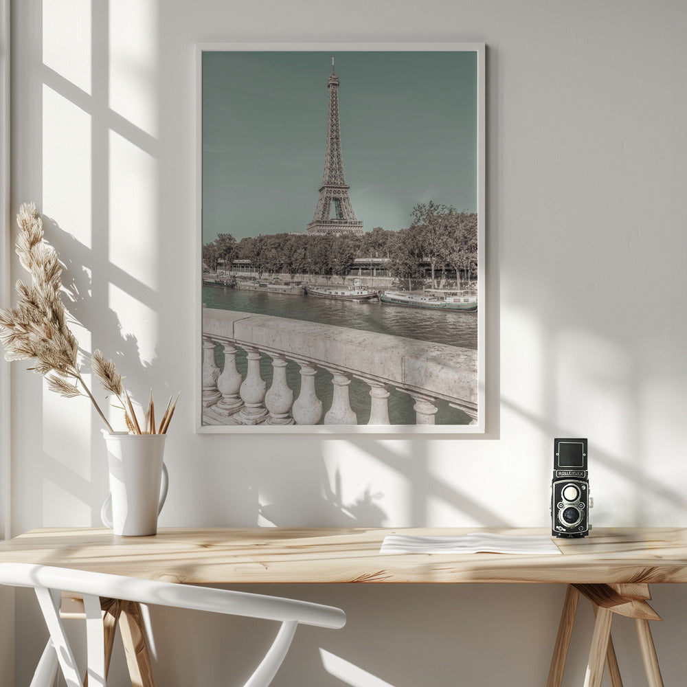 PARIS Eiffel Tower & River Seine Wall Art-canvas-DECOROLALA