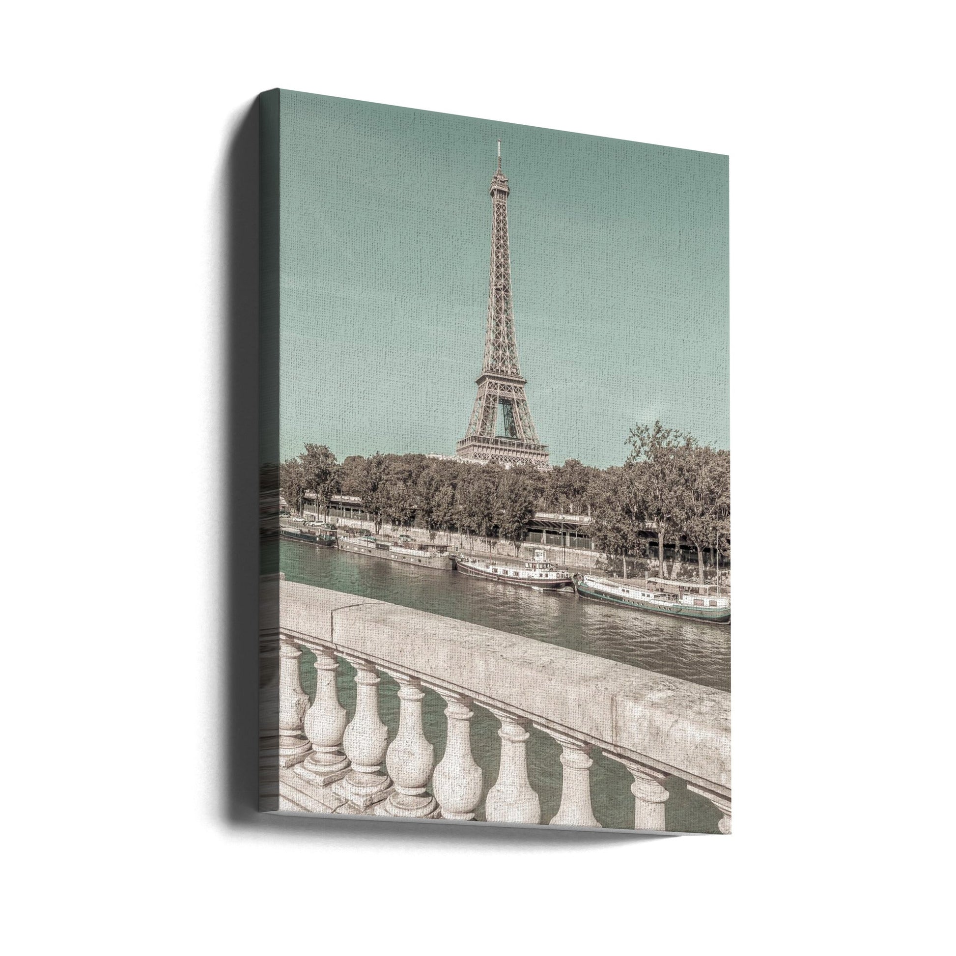 PARIS Eiffel Tower; River Seine-canvas-DECOROLALA