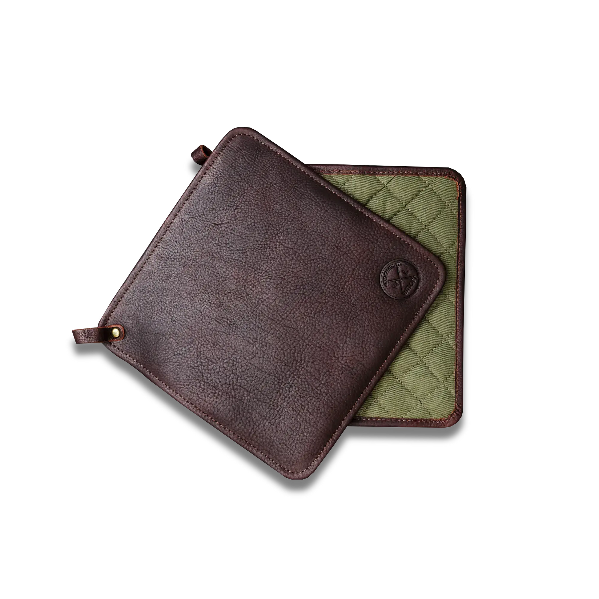 WITLOFT | Potholder Set of 2pcs Leather - Dark Brown-0