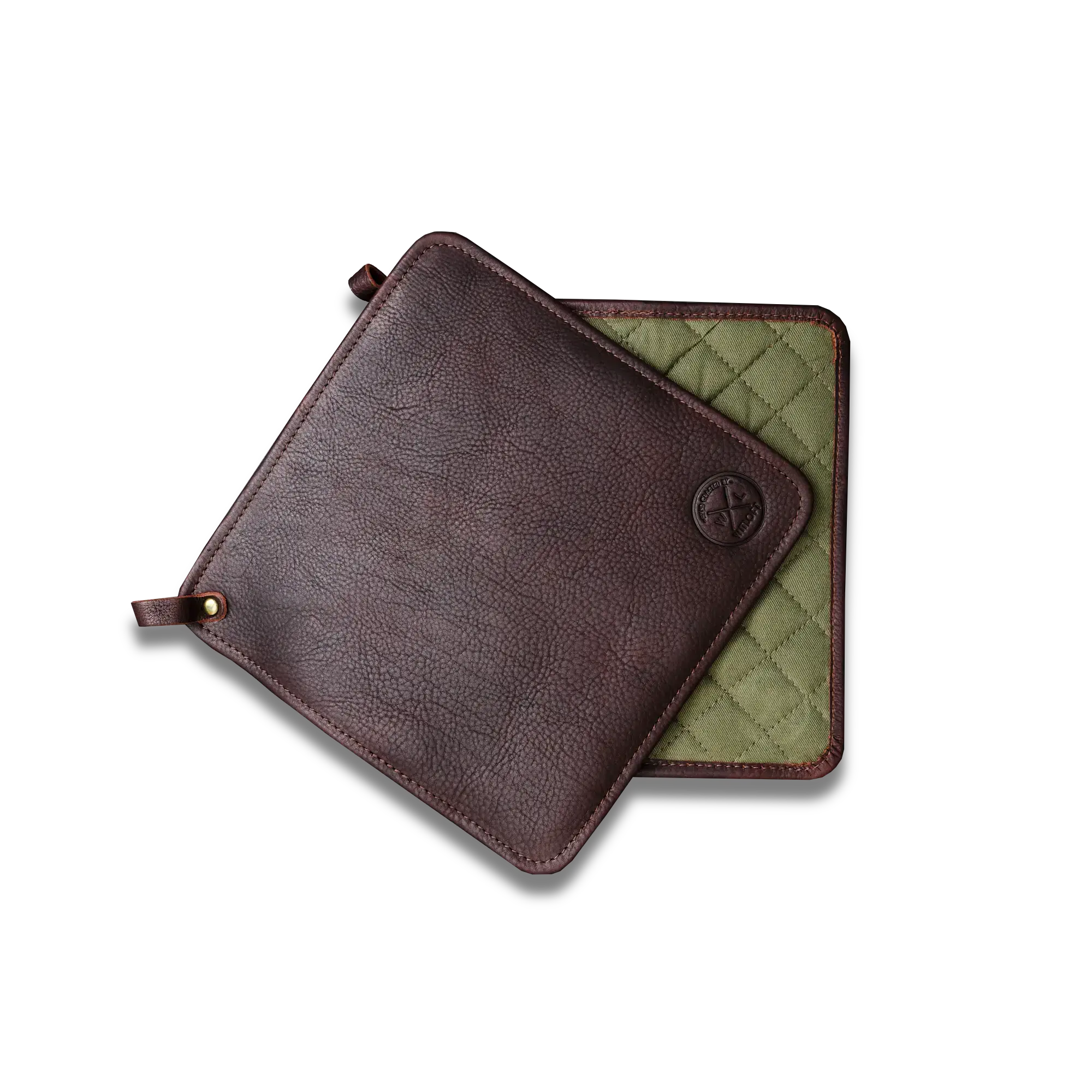 WITLOFT | Potholder Set of 2pcs Leather - Dark Brown-0