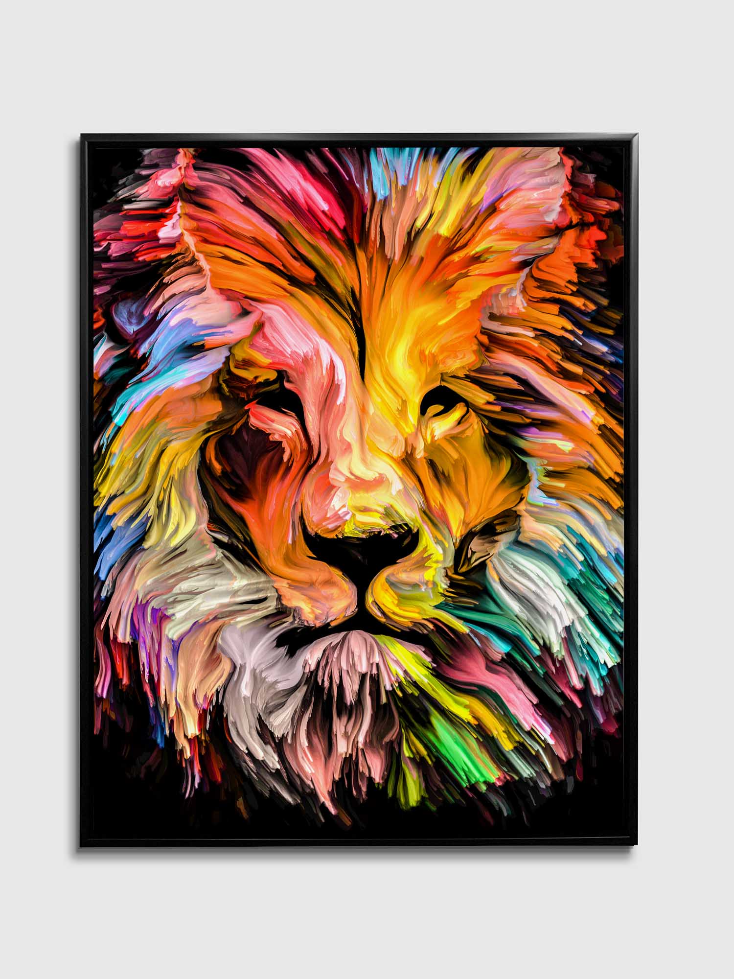Canvas Printed-Head Lion Multicolor-Wall decor-Wall Decor-DECOROLALA