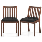 PU Leather Upholstered Dining Chair with Padded Seat Set of 2-Espresso-Dining Chairs-DECOROLALA
