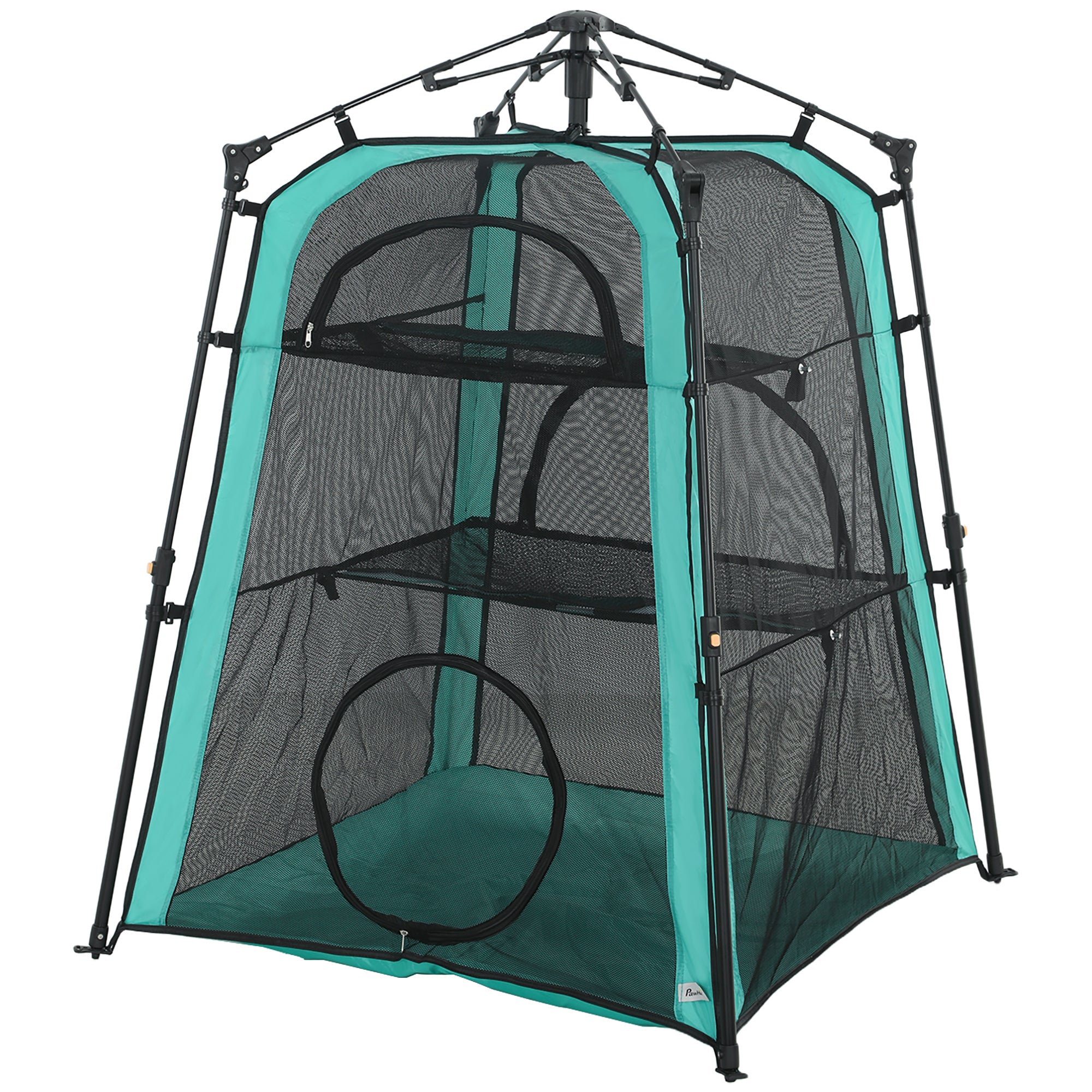 Cat Tent, 3-Tier Portable Pet Tent for Indoor Outdoor, Cat House with Multi-Door, Carry Bag, Breathable Mesh