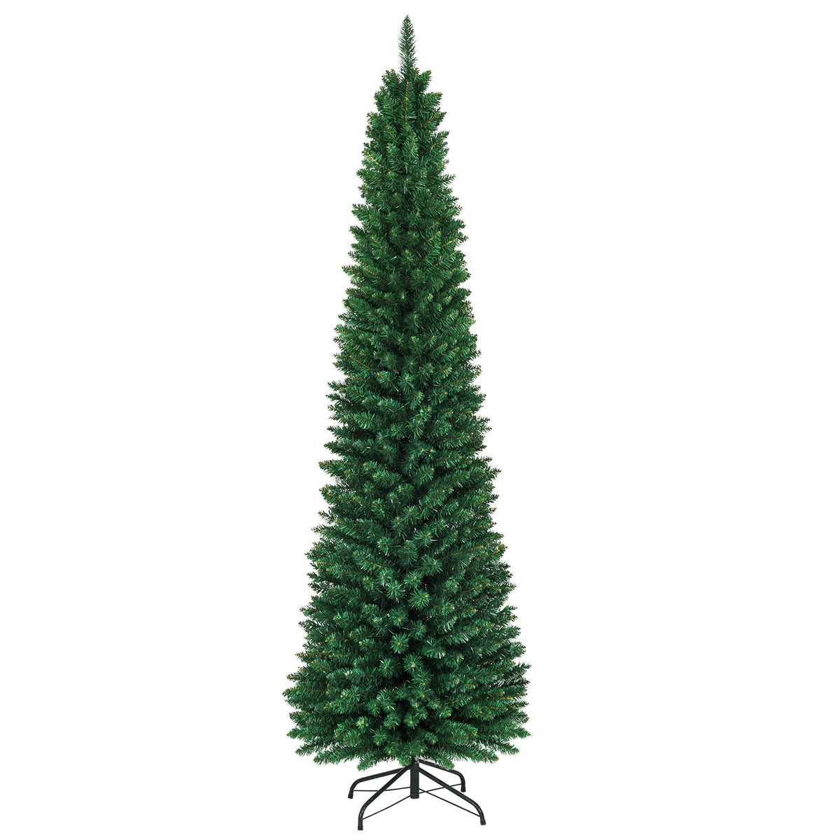 PVC Artificial Slim Pencil Christmas Tree-8 Feet-Christmas Trees-DECOROLALA