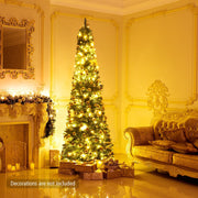 PVC Artificial Slim Pencil Christmas Tree-8 Feet-Christmas Trees-DECOROLALA