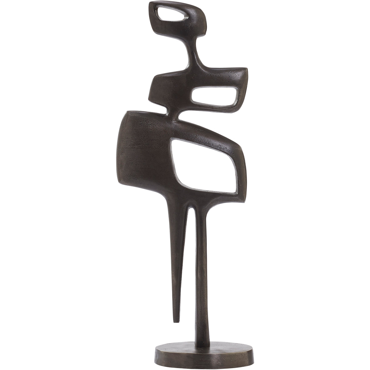 Pacino Indoor Aluminum Statue, Antique Nickel-Decorative Statues-DECOROLALA