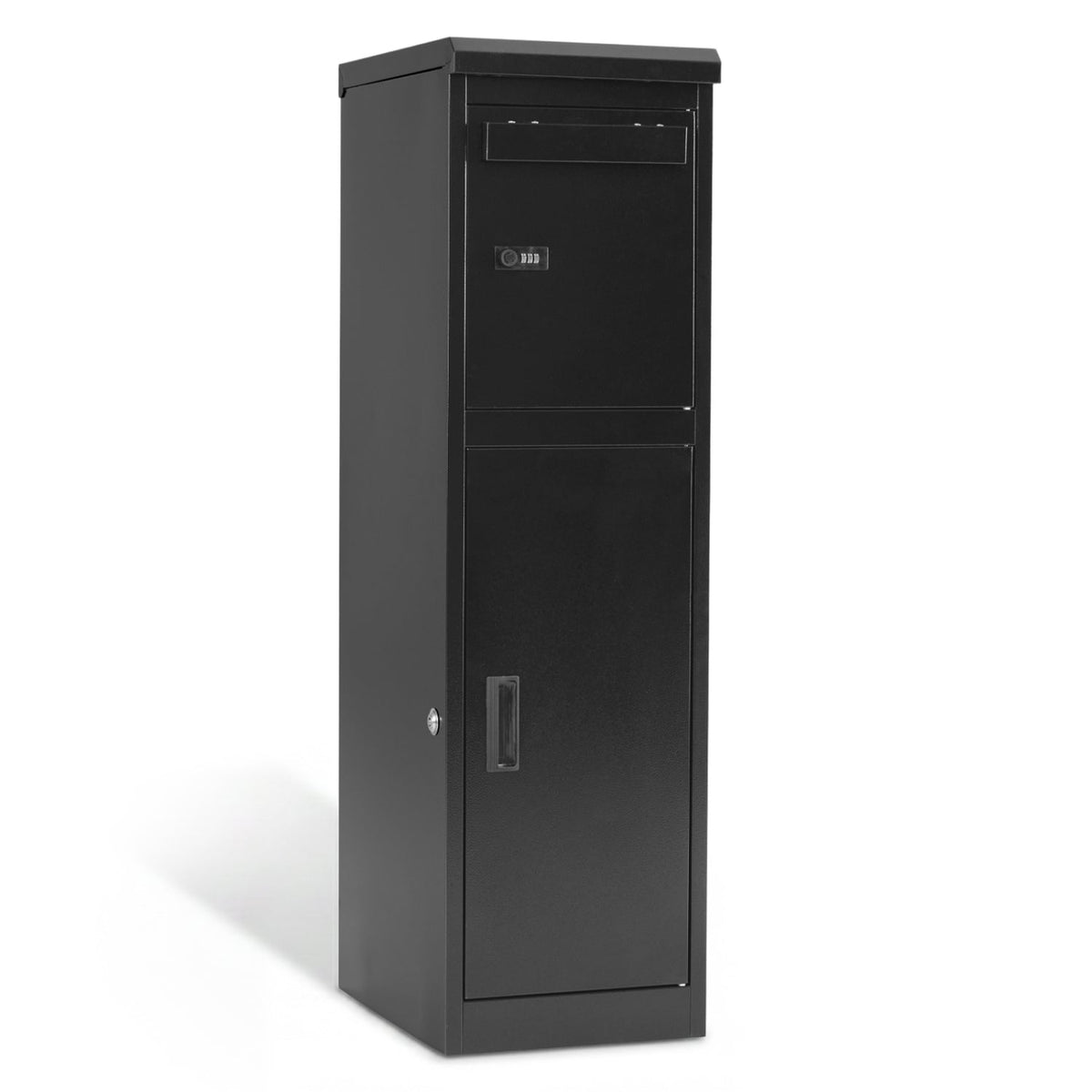 Package Delivery Box for Outside with Lockable Doors Coded Lock-Black-Sheds & Outdoor Storage-DECOROLALA