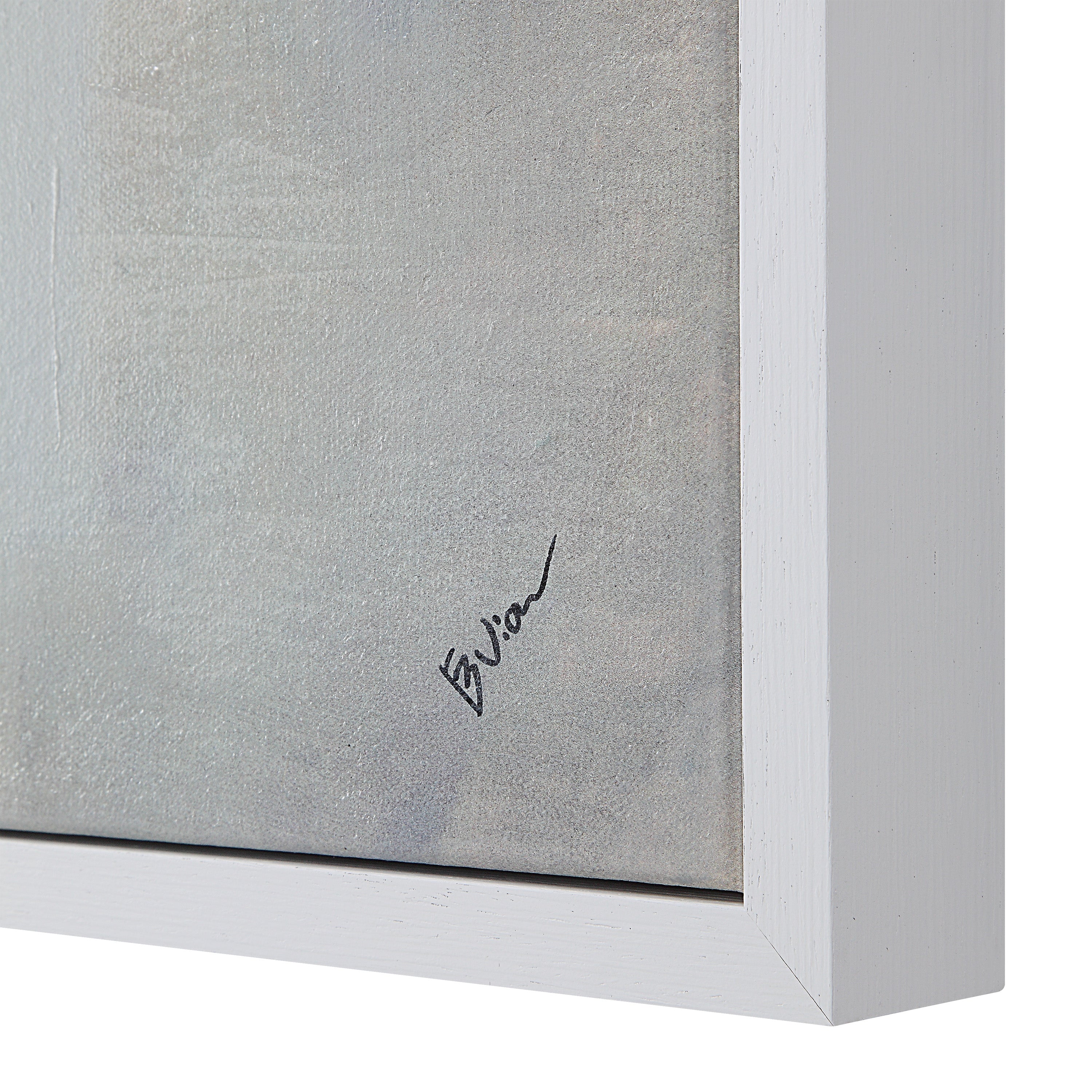 Palazzo 48" Wide Canvas Art with Wood Frame, Painted White-Canvas Art-DECOROLALA