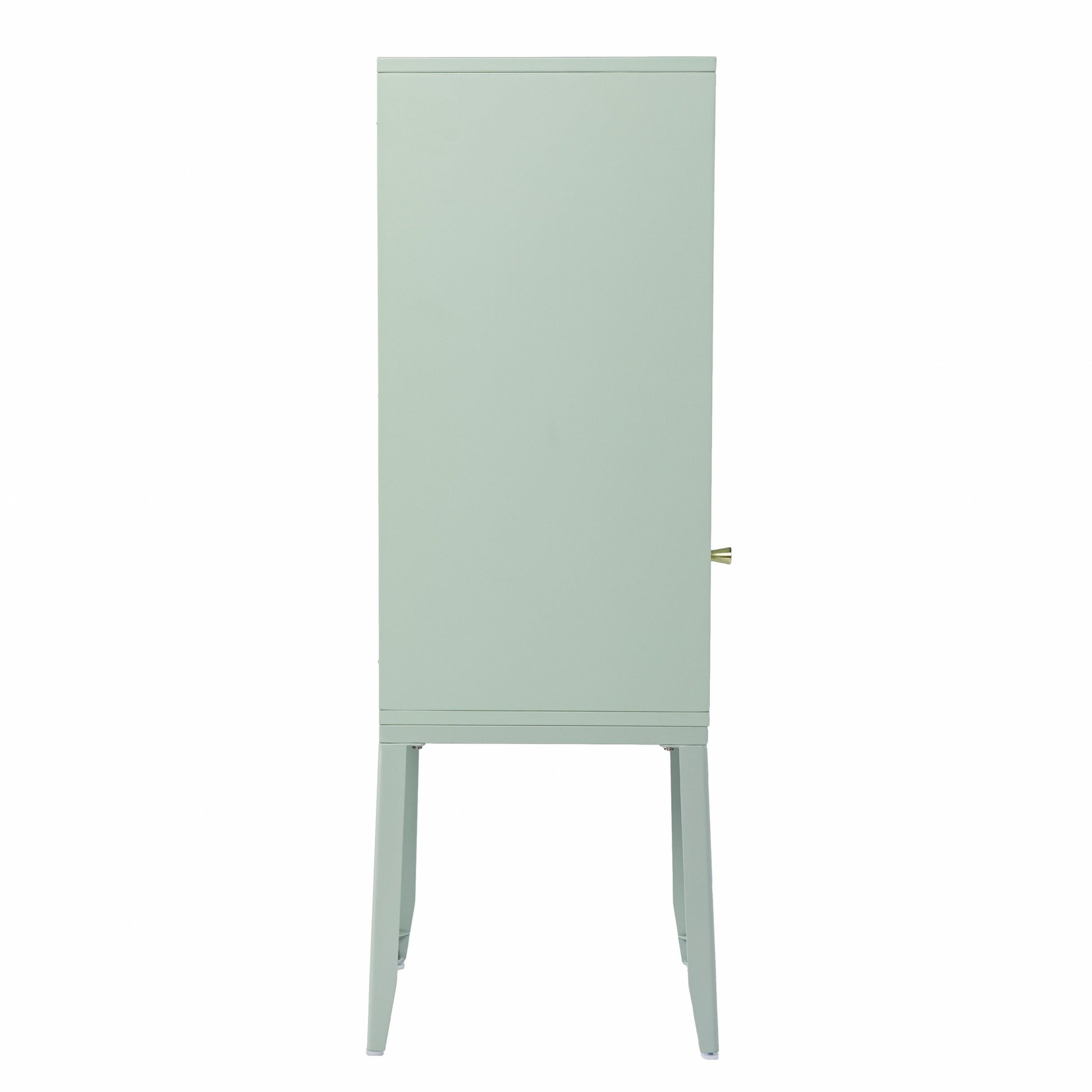 Pale Green Crosshatch Accent Storage Cabinet-Cabinets-DECOROLALA