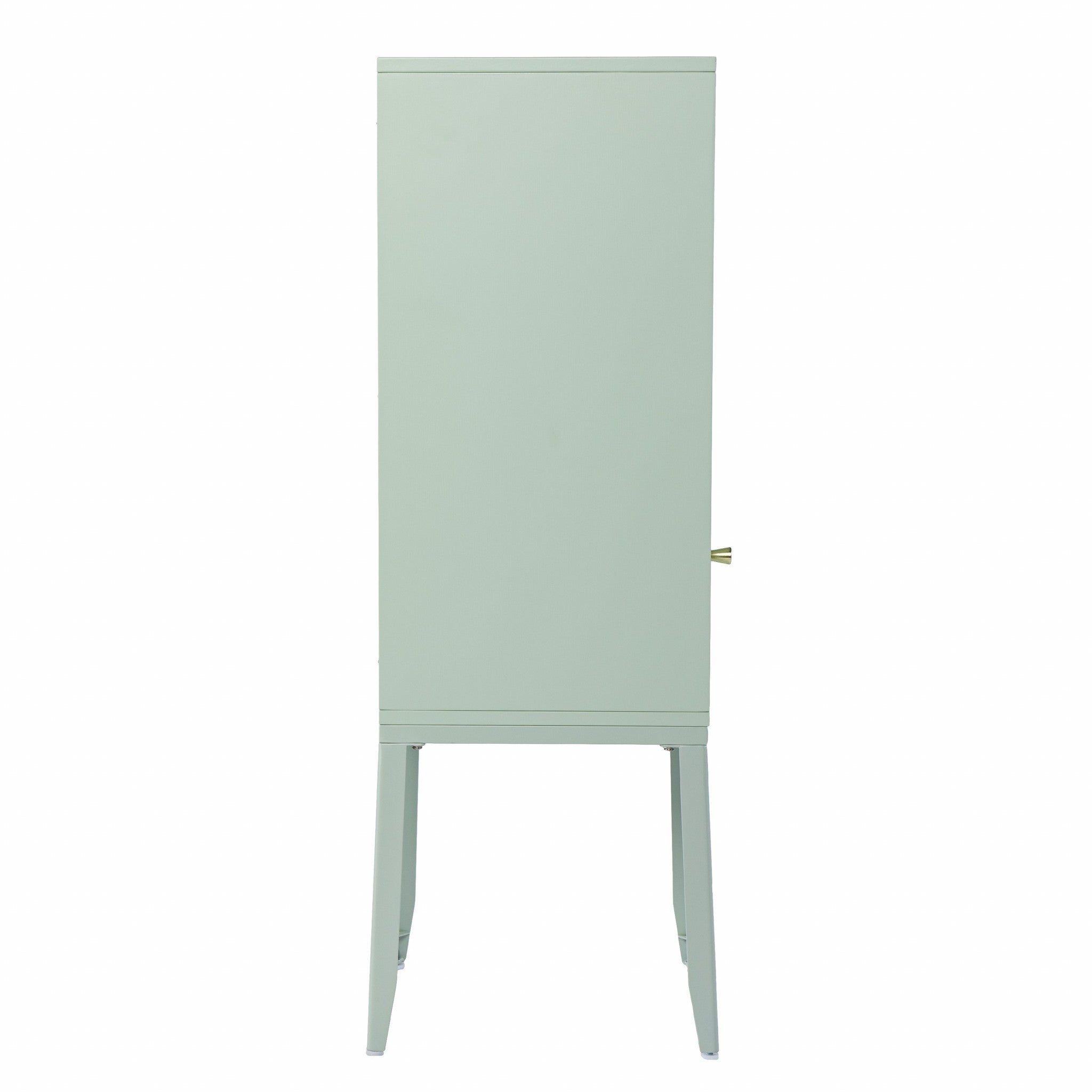 Pale Green Crosshatch Accent Storage Cabinet-Cabinets-DECOROLALA
