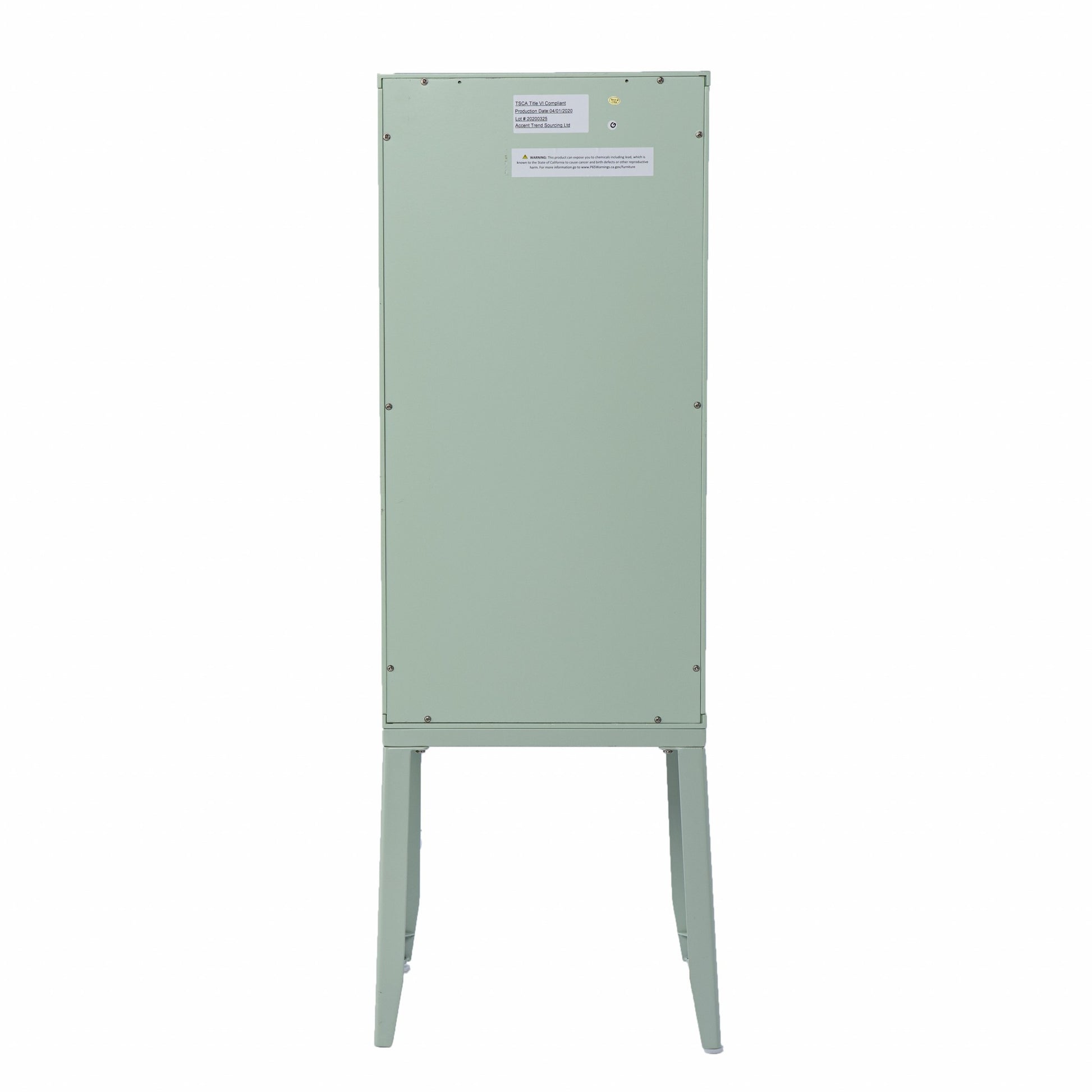Pale Green Crosshatch Accent Storage Cabinet-Cabinets-DECOROLALA
