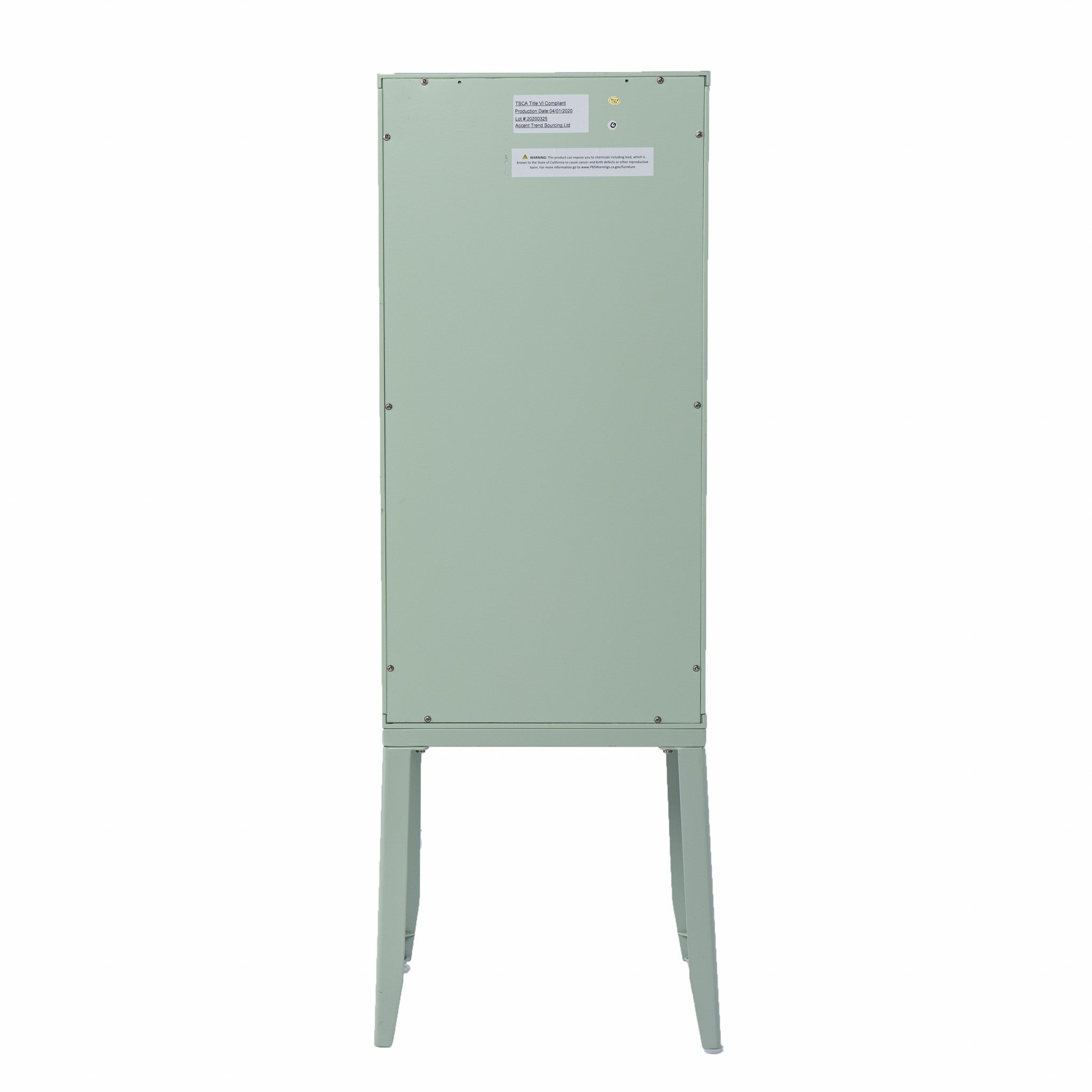 Pale Green Crosshatch Accent Storage Cabinet-Cabinets-DECOROLALA