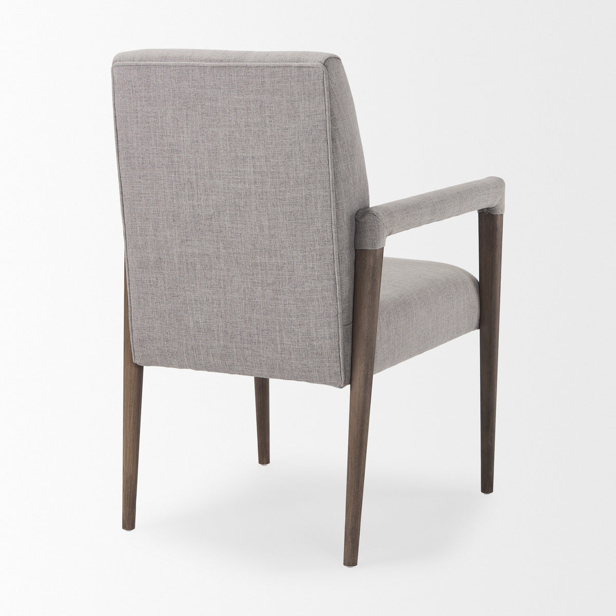 Palisades Curved Back Dining Side Chair | Fabric w/ Brown Wood-Dining Chairs-DECOROLALA