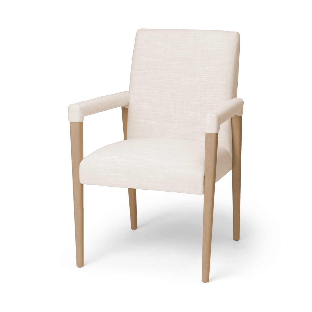 Palisades Curved Back Dining Side Chair | Fabric w/ Brown Wood-Dining Chairs-DECOROLALA